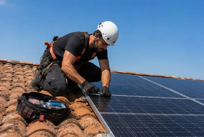 Maintenance et monitoring de panneaux solaires à Villegouge